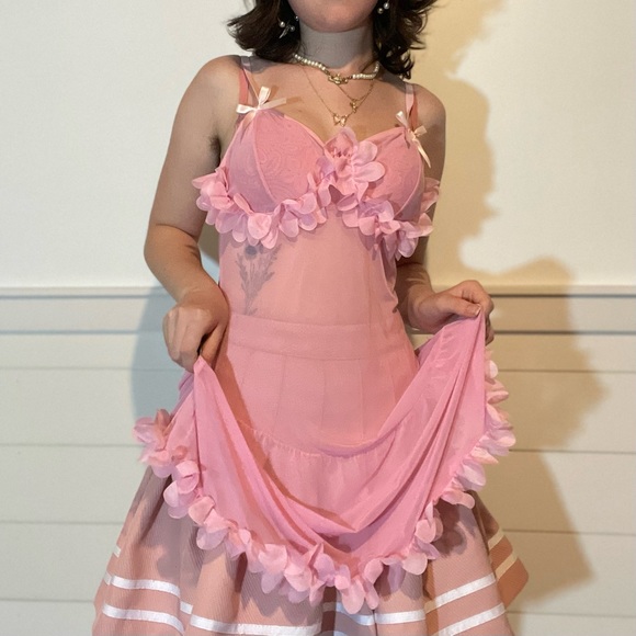 Fairycore flower petal slip dress - Picture 3 of 11